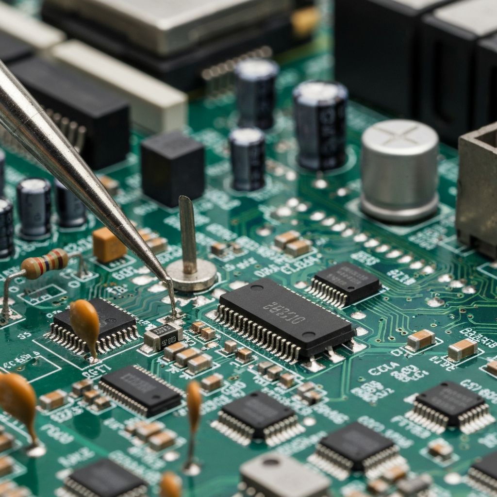 Accessories soldering - Power component pins and relative circuits on PCB board
